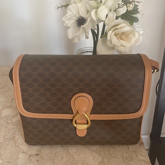 Celine Handbags - Authentic CELINE MACADAM PATTERN CROSSBODY